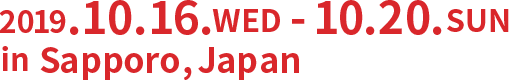 2019.10.16.WED - 10.20. SUN at Sapporo, Japan